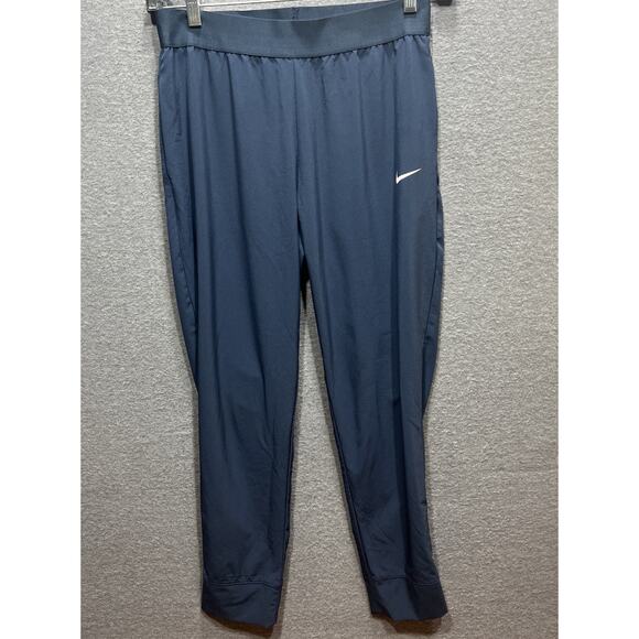 Nike Dri Fit Strike Blue Swoosh Logo Training & Running Joggers Womens Size M - Picture 1 of 11